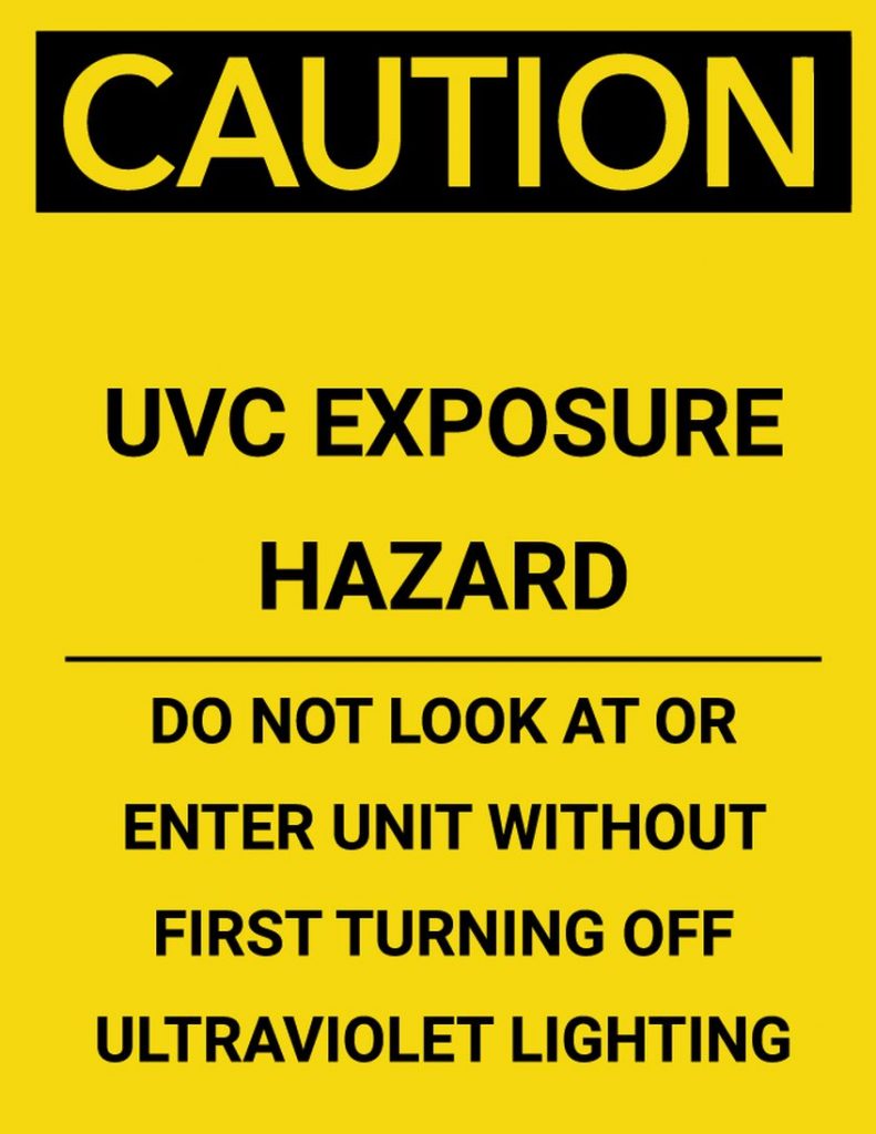 UVC WARNING SIGN | Hospital and F&B Cleaning & Sanitising. Simplified.
