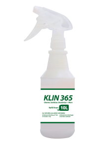 Klin 365 Spray Label GREEN | Hospital and F&B Cleaning & Sanitising. Simplified.