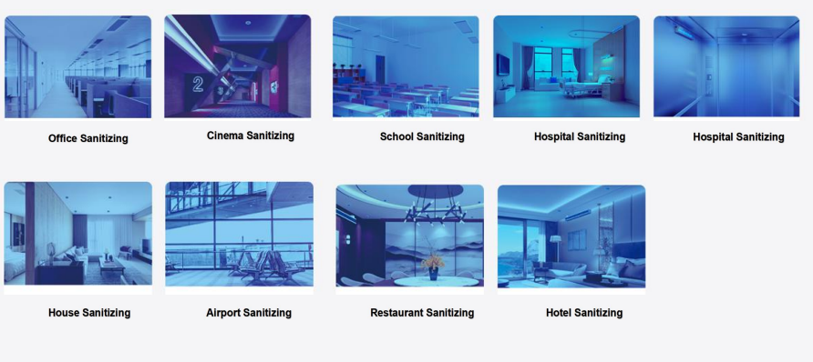 areas to disinfect using uvc
